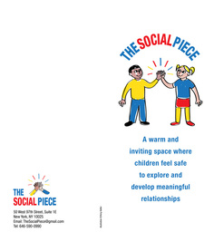 brochure for The Social Piece, early childhood socialization groups